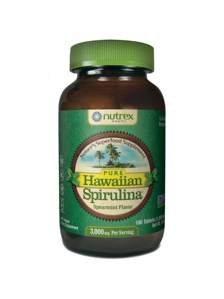 Spirulina  Pacifica® hawajska miętowa 1000 mg (180 tabletek) - suplement diety