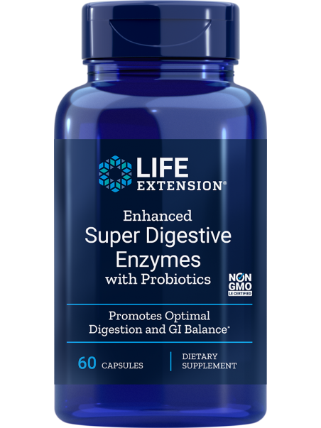 Enzymy - Enhanced Super Digestive Enzymes with Probiotics LifeExtension (60 kapsułek) - suplement diety