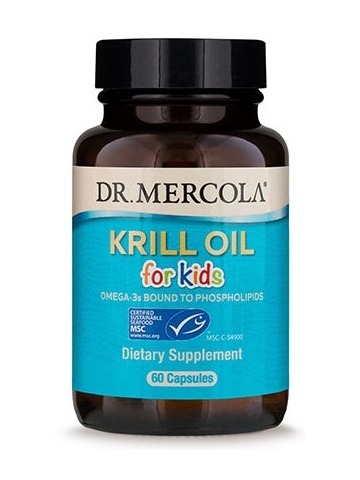 Olej z kryla dla dzieci DR. MERCOLA® (60 kapsułek Licaps®) - suplement diety