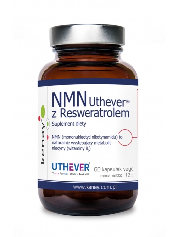 NMN Uthever® z Resweratrolem (60 kapsułek vege) - suplement diety