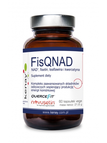 FisQNAD NAD+, fisetin, teaflawina i kwercetyna (60 kapsułek vege) suplement diety