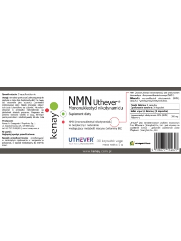 NMN Uthever® Mononukleotyd nikotynamidu (30 kapsułek vege) - suplement diety