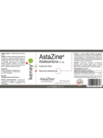 AstaZine® Astaksantyna 12 mg (60 kapsułek) - suplement diety