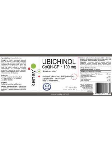 UBICHINOL CoQH-CF 100 mg (60 kapsułek) - suplement diety