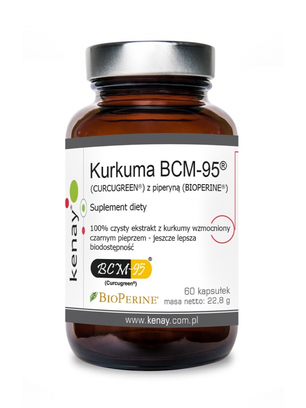 Kurkuma BCM-95® (CURCUGREEN®)  z piperyną (BIOPERINE®) (60 kapsułek) - suplement diety