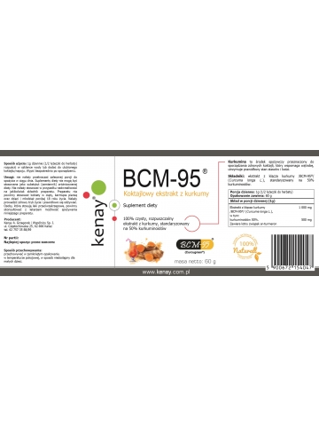 Kurkuma - rozpuszczalny ekstrakt BCM-95®  (Biocurcumin®)  (60 g) - suplement diety