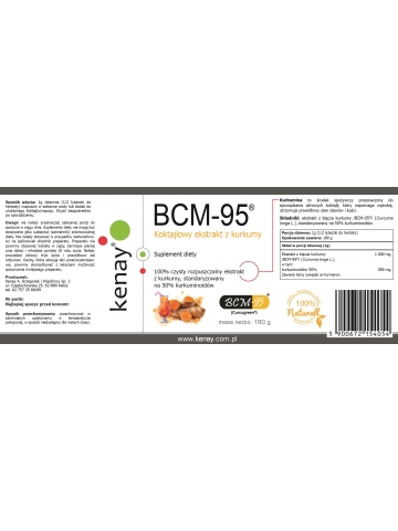 Kurkuma - rozpuszczalny ekstrakt BCM-95®  (Biocurcumin®)  (180 g)