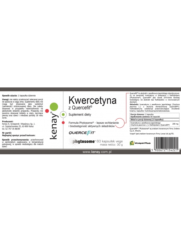 Kwercetyna z Quercefit® (60 kapsułek) - suplement diety