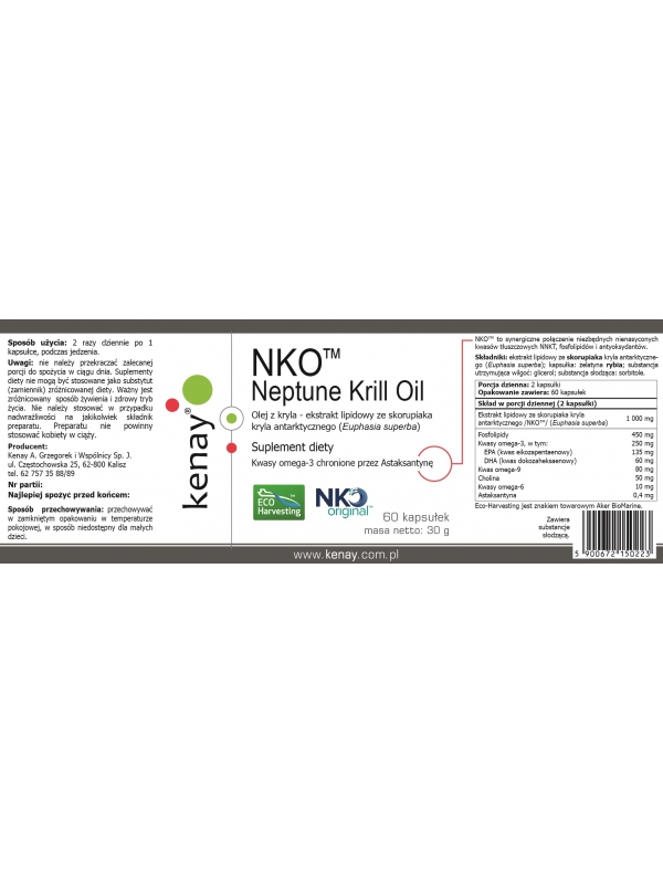 Olej z kryla NKO™ (60 kapsułek) - suplement diety