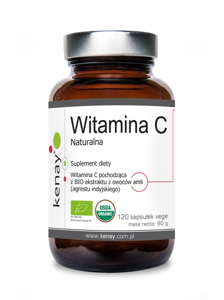 Witamina C naturalna BIO (120 kapsułek) - suplement diety