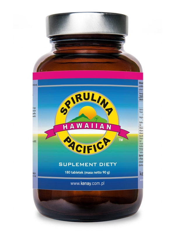 Spirulina Pacifica® hawajska 500 mg (180 tabletek) - suplement diety