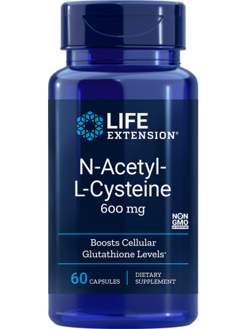 NAC N-acetylo-L-cysteina LifeExtension 600 mg (60 kapsułek) - suplement diety