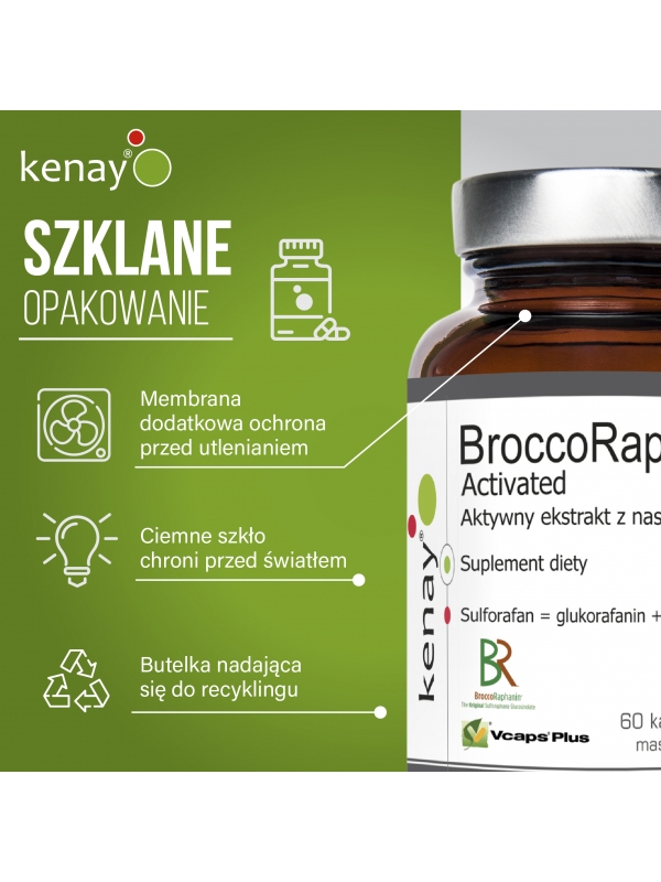 BroccoRaphanin® Activated - Aktywny ekstrakt z nasion brokułów (60 kapsułek) - suplement diety