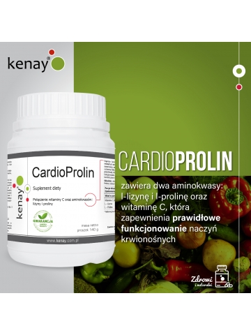 CardioProlin: L-prolina, L-lizyna, witamina C (proszek 142,8 g) - suplement diety