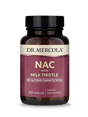 NAC with Milk Thistle DR. MERCOLA® (60 kapsułek) - suplement diety