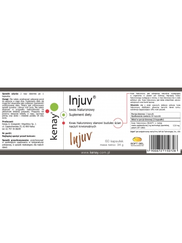 Injuv - Kwas Hialuronowy (60 kapsułek) - suplement diety