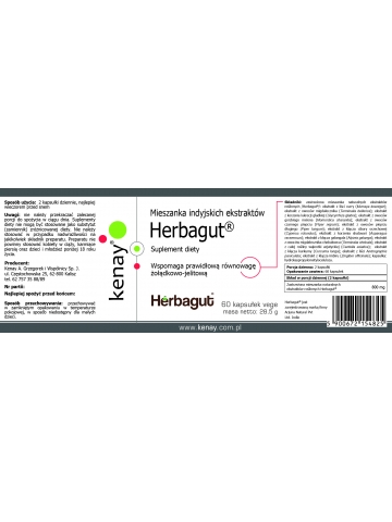 Mieszanka indyjskich ekstraktów  Herbagut® (60 kapsułek) - suplement diety