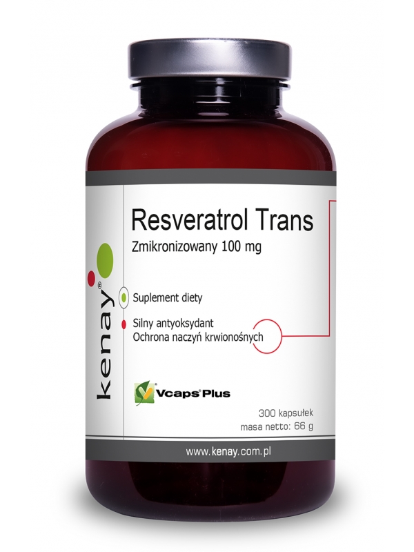 Resveratrol trans - zmikronizowany 100 mg (300 kapsułek) - suplement diety