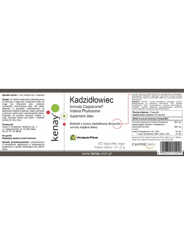 Kadzidłowiec formula Casperome® Indena Phytosome (60 kapsułek) - suplement diety