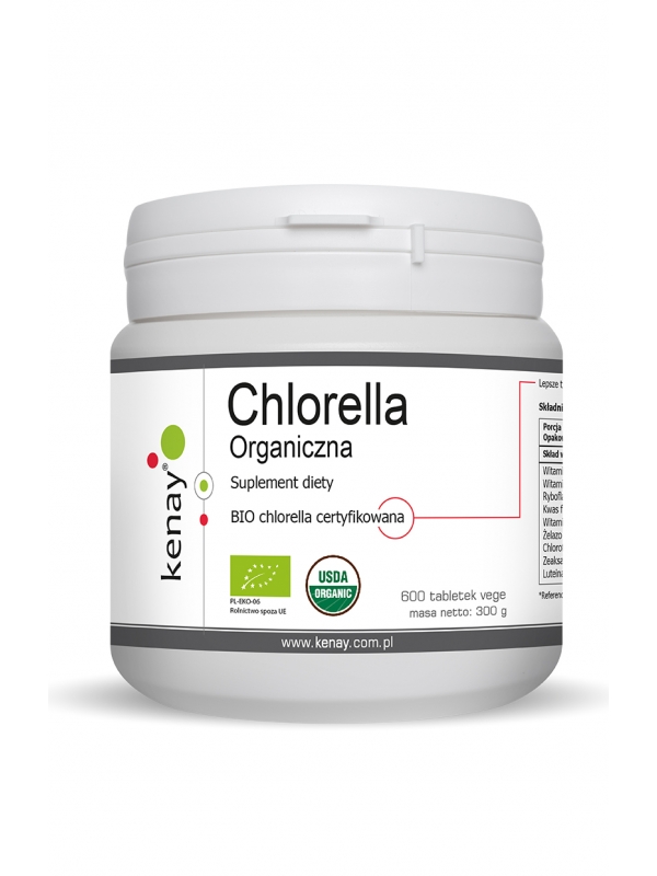 Chlorella Organiczna (600 tabletek) - suplement diety