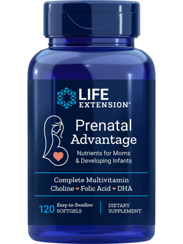 Prenatal Advantage. Kompleks składników odżywczych dla kobiet w ciąży (120 kapsułek vege) - suplement diety