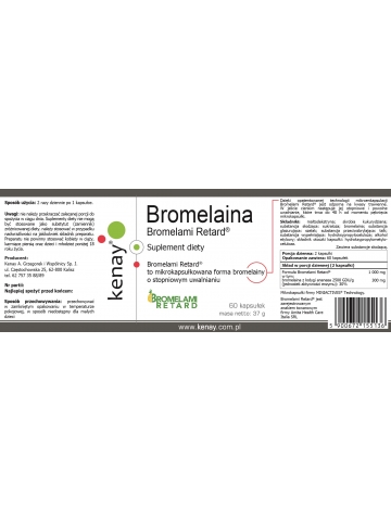 Bromelaina Bromelami Retard® (60 kapsułek) - suplement diety