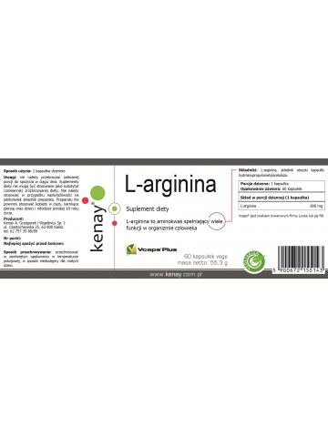 L-Arginina (60 kapsułek) - suplement diety