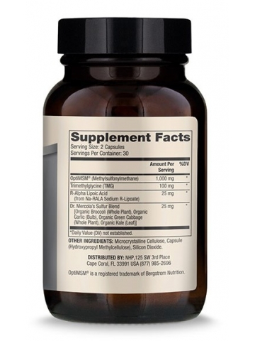 Siarka - MSM Sulfur Complex DR. MERCOLA® (60 kapsułek) - suplementy diety