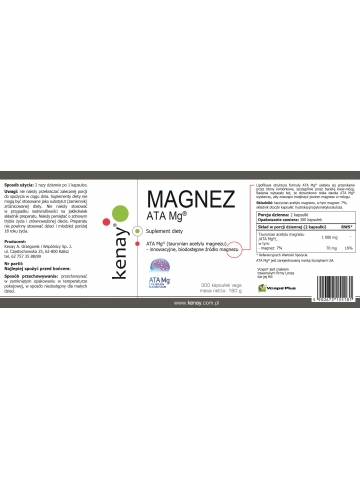 MAGNEZ ATA Mg® (300 kapsułek vege Vcaps®) - suplement diety