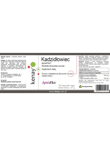 Kadzidłowiec ApresFlex® Ekstrakt Boswellia serrata (60 kapsułek) - suplement diety