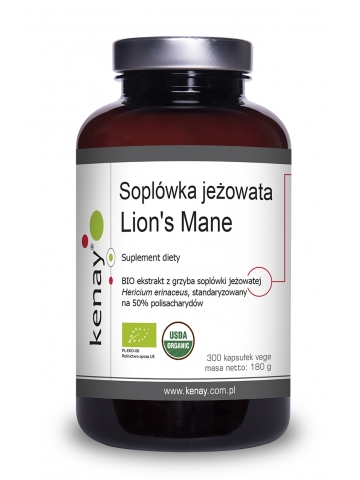 Soplówka jeżowata Lion's Mane (300 kapsułek vege) - suplement diety