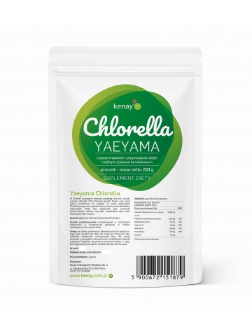 Chlorella Yaeyama w proszku (200 g) - suplement diety