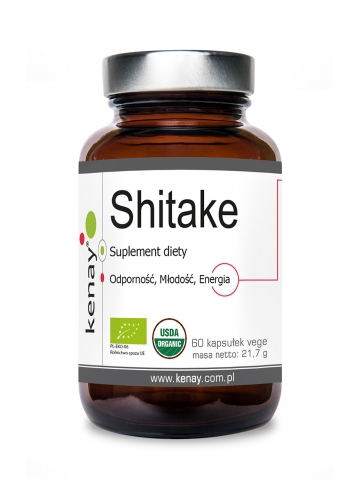 Shitake BIO (60 kapsułek) - suplementy diety