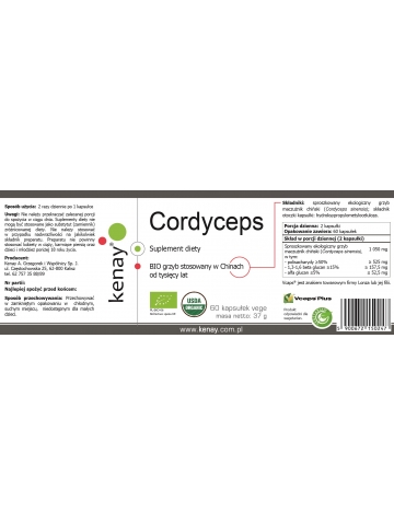 Cordyceps Sinensis BIO (60 kapsułek) - 525 mg - suplement diety