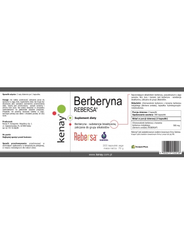 Berberyna REBERSA® (300 kapsułek) - suplement diety