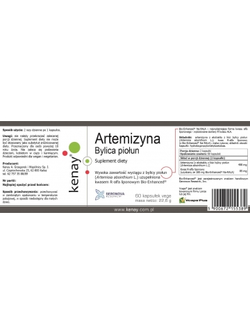 Artemizyna Bylica piołun (60 kapsułek vege) - suplement diety