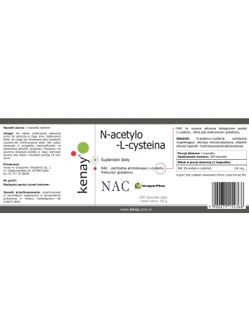 NAC  N-acetylo-L-cysteina 150 mg (300 kapsułek) - suplement diety