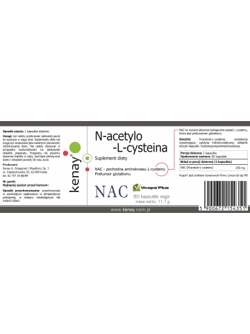 NAC  N-acetylo-L-cysteina 150 mg (60 kapsułek) - suplement diety