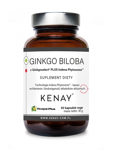 Ginkgo Biloba z Ginkgoselect® PLUS Indena Phytosome TM (60 kapsułek) - suplement diety