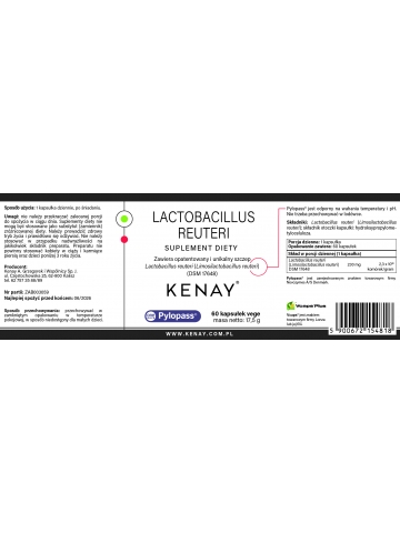 Lactobacillus reuteri Pylopass® (60 kapsułek vege) - suplement diety