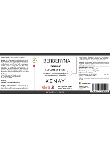 Berberyna REBERSA® (60 kapsułek) - suplement diety