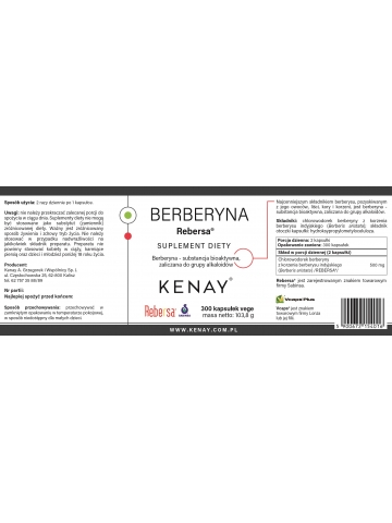 Berberyna REBERSA® (300 kapsułek) - suplement diety