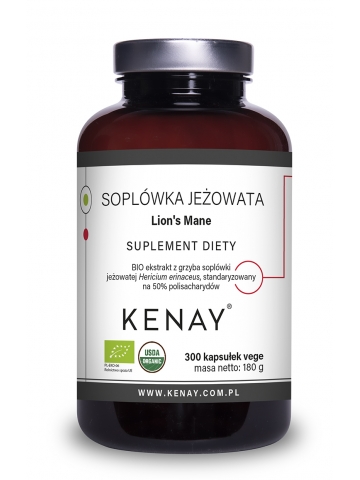 Soplówka jeżowata Lion's Mane (300 kapsułek vege) - suplement diety