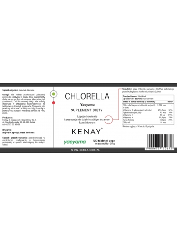 Chlorella Yaeyama (120 tabletek) - suplement diety