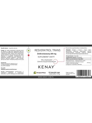 Resveratrol trans - zmikronizowany 200 mg (60 kapsułek) - suplement diety