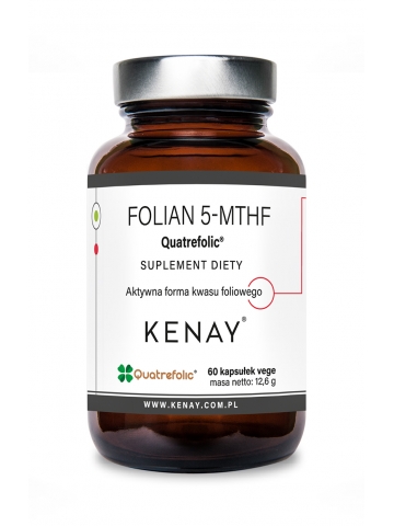 FOLIAN 5-MTHF (aktywny kwas foliowy) Quatrefolic® (60 kapsułek) - suplement diety