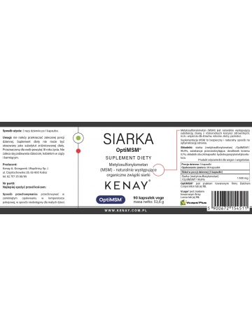 Siarka OptiMSM® (90 kapsułek) - suplement diety