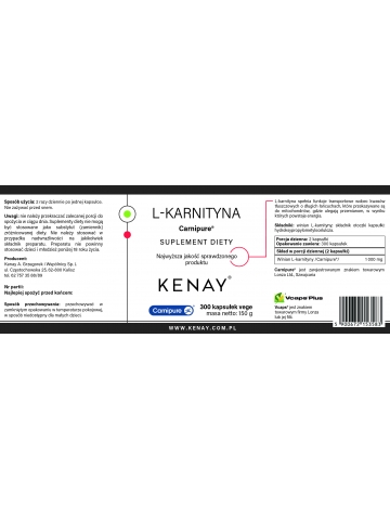 L-Karnityna  Carnipure® (300 kapsułek) - suplement diety