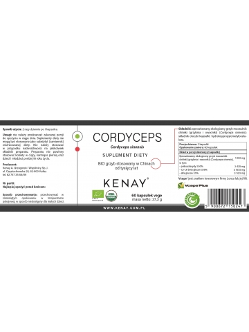 Cordyceps sinensis BIO (60 kapsułek) - 525 mg - suplement diety