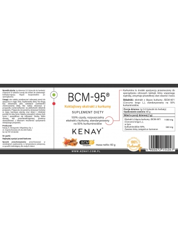 Kurkuma - rozpuszczalny ekstrakt BCM-95® (CURCUGREEN®) 60 g - suplement diety